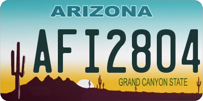AZ license plate AFI2804