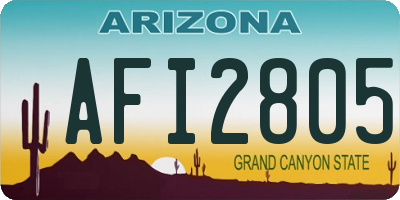 AZ license plate AFI2805