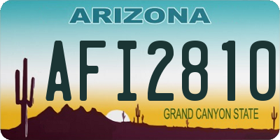 AZ license plate AFI2810