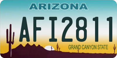 AZ license plate AFI2811