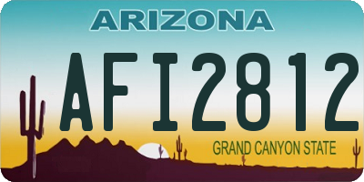 AZ license plate AFI2812