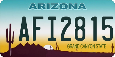 AZ license plate AFI2815