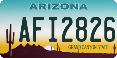 AZ license plate AFI2826