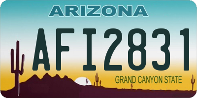 AZ license plate AFI2831
