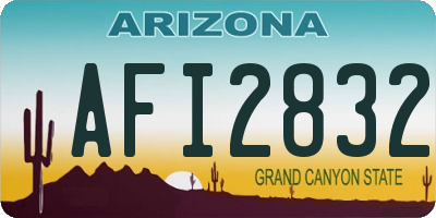 AZ license plate AFI2832