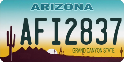 AZ license plate AFI2837