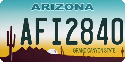 AZ license plate AFI2840