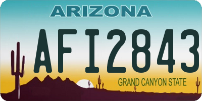 AZ license plate AFI2843