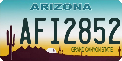 AZ license plate AFI2852