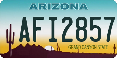 AZ license plate AFI2857