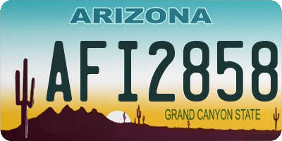 AZ license plate AFI2858