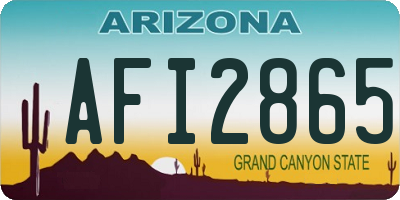 AZ license plate AFI2865
