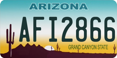 AZ license plate AFI2866