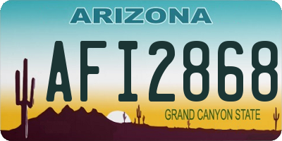 AZ license plate AFI2868
