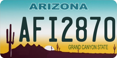 AZ license plate AFI2870
