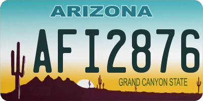 AZ license plate AFI2876