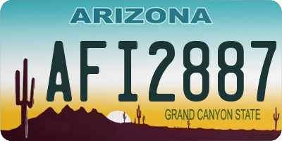 AZ license plate AFI2887