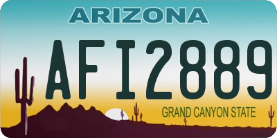 AZ license plate AFI2889