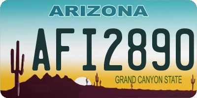AZ license plate AFI2890