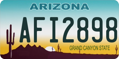 AZ license plate AFI2898