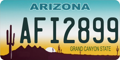 AZ license plate AFI2899