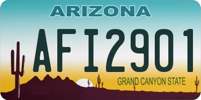 AZ license plate AFI2901