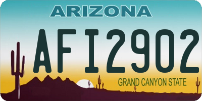 AZ license plate AFI2902