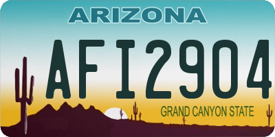 AZ license plate AFI2904