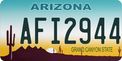 AZ license plate AFI2944