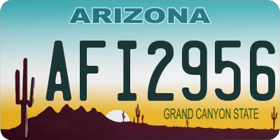 AZ license plate AFI2956