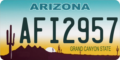 AZ license plate AFI2957