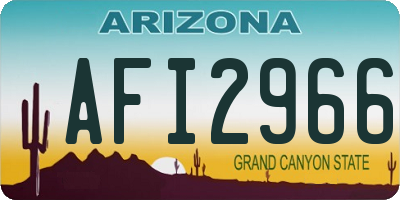 AZ license plate AFI2966