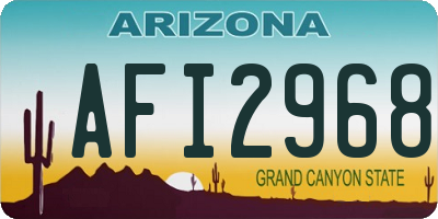 AZ license plate AFI2968