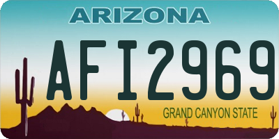 AZ license plate AFI2969