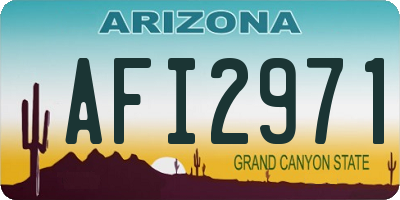 AZ license plate AFI2971