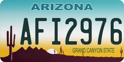 AZ license plate AFI2976