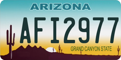 AZ license plate AFI2977