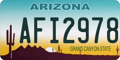AZ license plate AFI2978