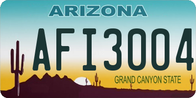 AZ license plate AFI3004