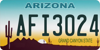 AZ license plate AFI3024