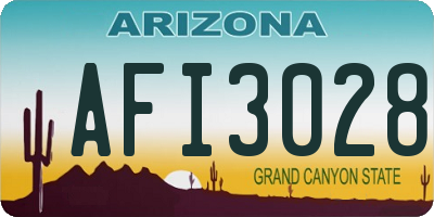 AZ license plate AFI3028