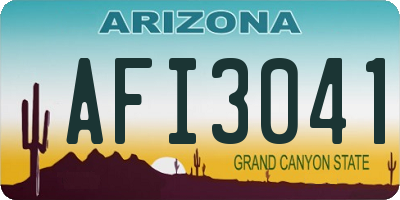 AZ license plate AFI3041