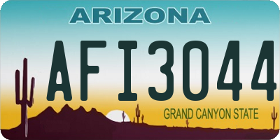 AZ license plate AFI3044