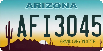 AZ license plate AFI3045