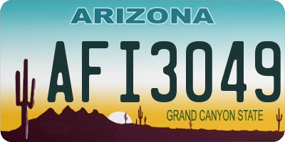 AZ license plate AFI3049