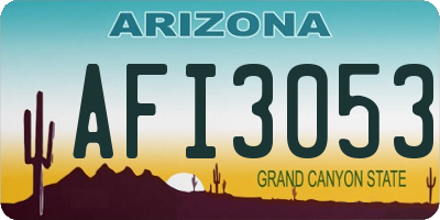 AZ license plate AFI3053