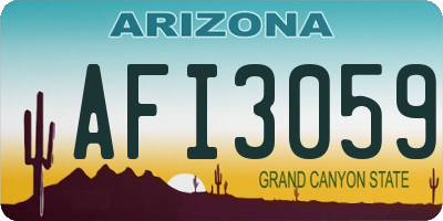 AZ license plate AFI3059