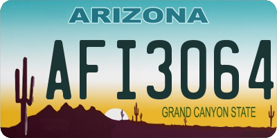 AZ license plate AFI3064