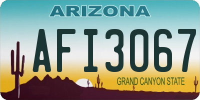 AZ license plate AFI3067
