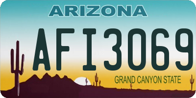 AZ license plate AFI3069